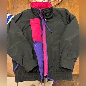 Womens vintage zip up ski jacket pink/purple size 8/10 fit like womens M